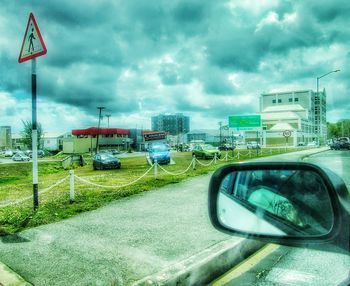 Road against cloudy sky