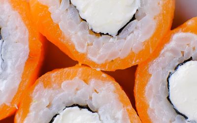 Close-up of sushi