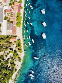 High angle view of beach