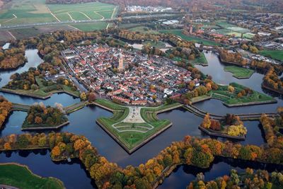 The fortified city of naarden in fall colors