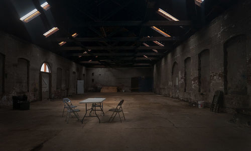 Empty corridor in abandoned room