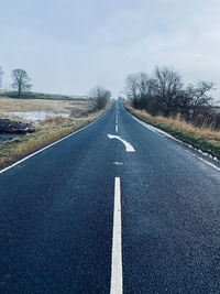 Diminishing perspective on a country road