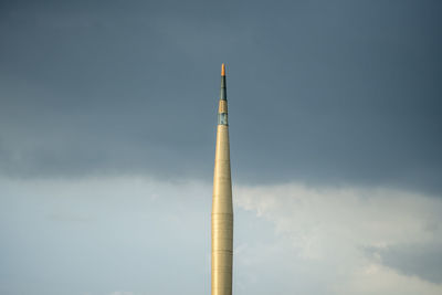 Low angle view of tower against sky