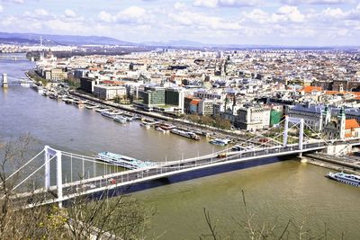 Bridge over river in city