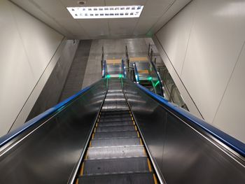 View of escalator