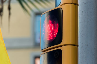 Close-up of road signal
