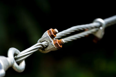 Close-up of steel cable