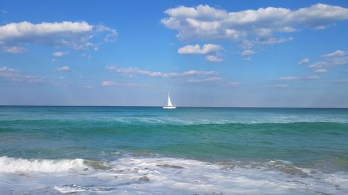 Scenic view of sea against sky