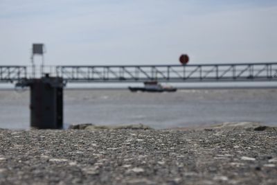 Bridge over river against sky