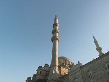 Low angle view of building against clear sky