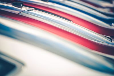 Defocused image of cars in parking lot