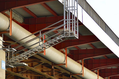 Low angle view of modern building and nest