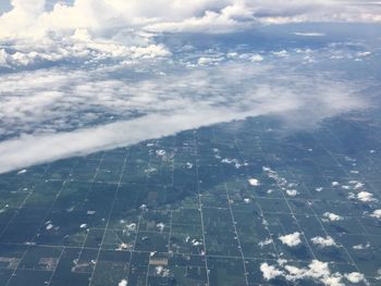 Aerial view of landscape against sky