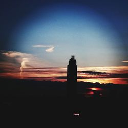 Scenic view of sea against sky at sunset