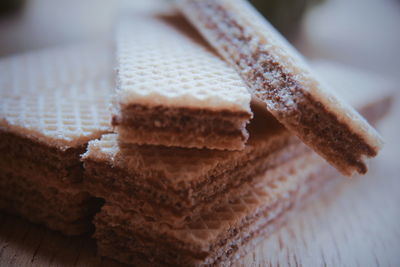 Close-up of cake on table