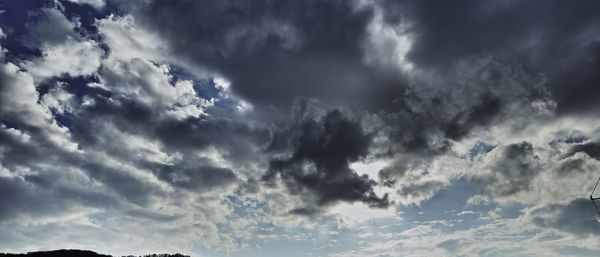 Low angle view of cloudy sky