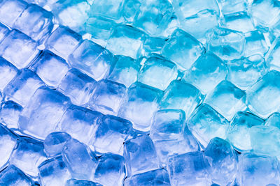 Full frame shot of ice cubes