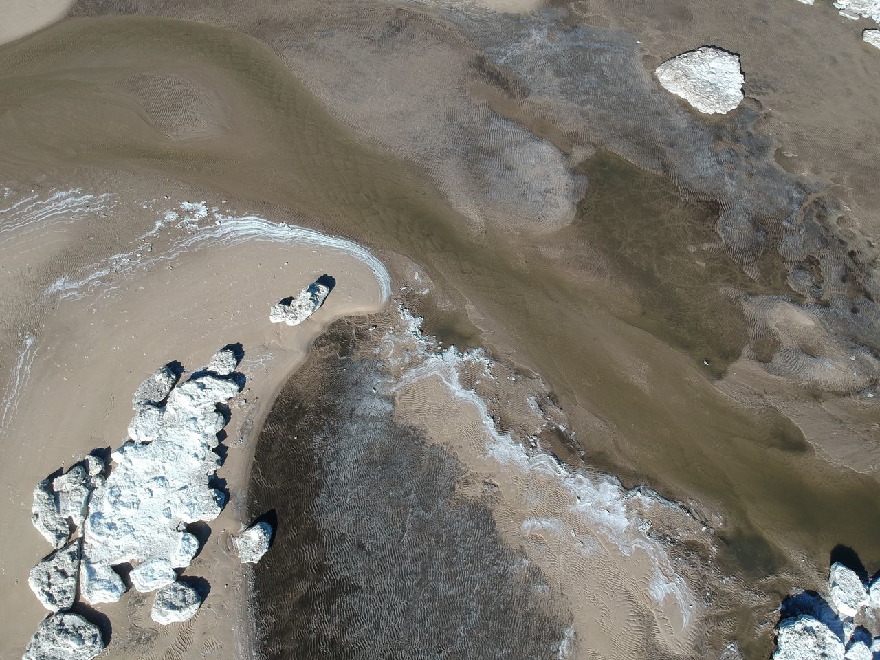 HIGH ANGLE VIEW OF PERSON ON SHORE