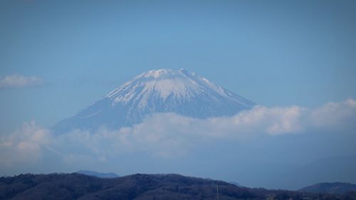 Idyllic shot of mount fuji against sky