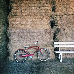 Parked bicycles