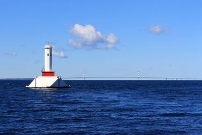 Lighthouse on calm sea