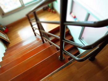 Close-up of table at home