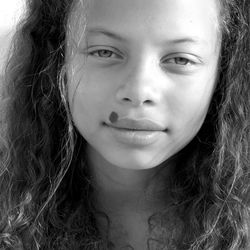 Close-up portrait of young woman