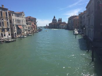 View of canal in old town