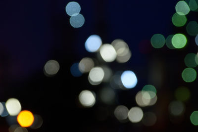 Defocused image of lights