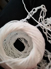 Close-up of rope tied up