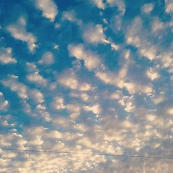 Low angle view of cloudy sky