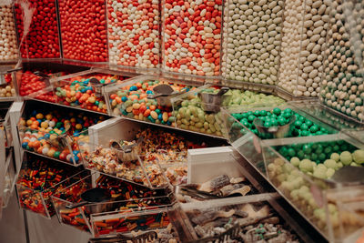 High angle view of food for sale