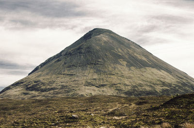 Low angle view of mountain against sky