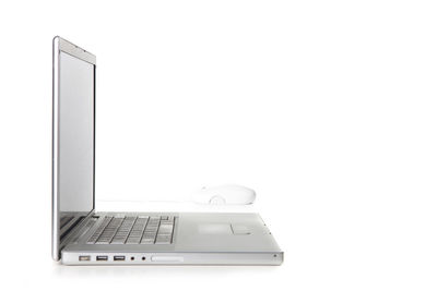 Close-up of computer keyboard against white background