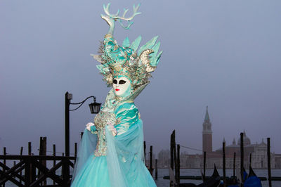 Woman standing in front of building im venice