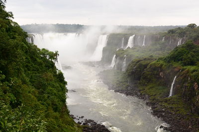 Scenic view of waterfall