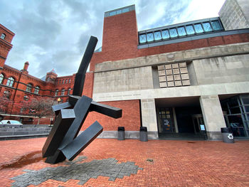 Low angle view of building against sky