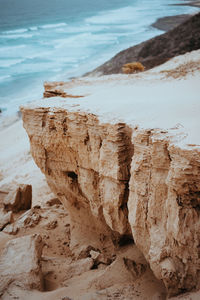 Close-up of rocks on beach