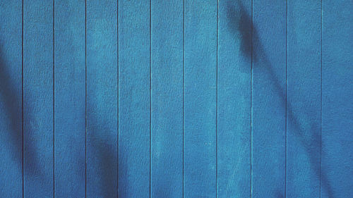 Full frame shot of blue wooden wall