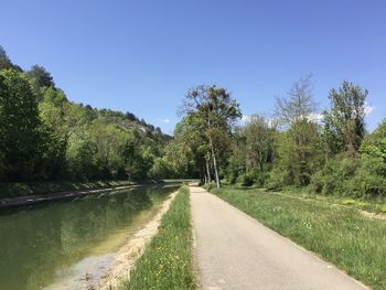 Different stages of spring on the burgundy canal near dijon, france