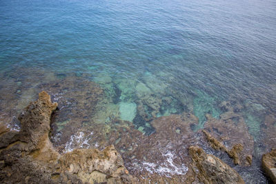 High angle view of beach