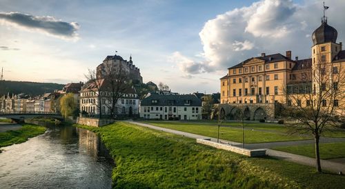 Greiz panorama in the evening light