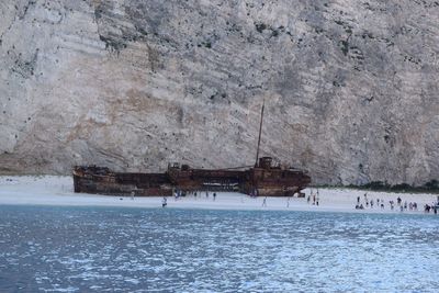 Scenic view of sea during winter