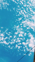 Low angle view of blue sky