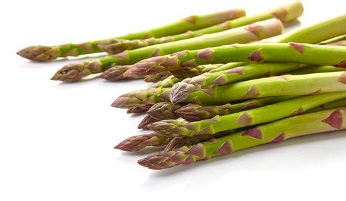 High angle view of vegetables on table