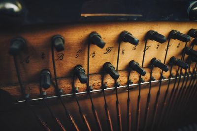 Close-up of musical instrument