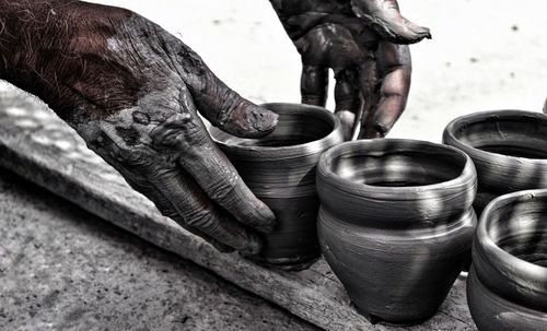 Man working on wood