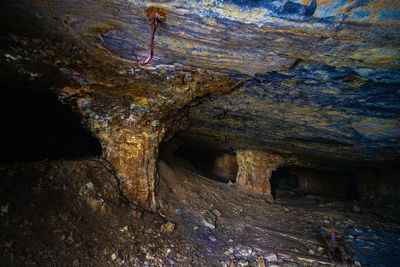 Low angle view of rock formation