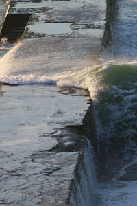 Scenic view of sea during sunset