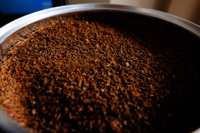 High angle view of coffee on table